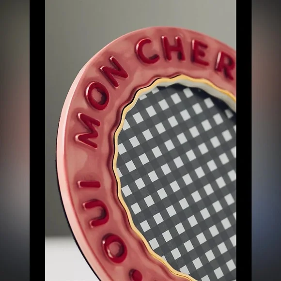 Anthropologie Claudette Text Stoneware Picture Frame - Picture 2 of 7